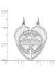 2-Piece Sterling Silver Heart Mizpah Pendant | Jewelry | Judaica