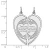 2-Piece Sterling Silver Heart Mizpah Pendant | Jewelry | Judaica
