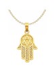 14k Yellow Gold Star Of David Hamsa Pendant | Jewelry | Judaica