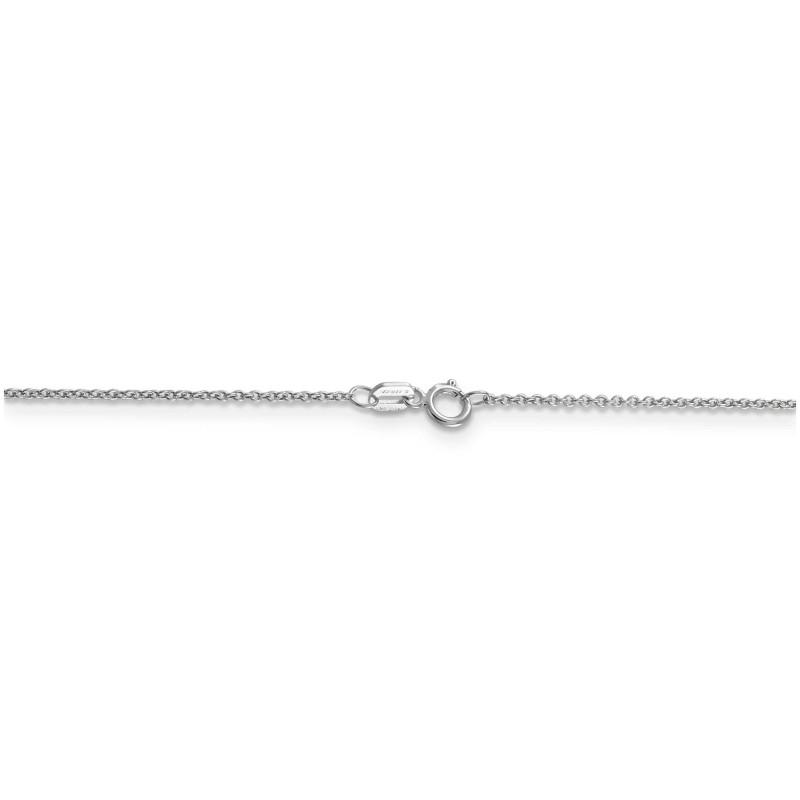 14k White Gold 16-Inch Cable Necklace Chain | Jewelry | Judaica