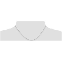 14k White Gold 16-Inch Cable Necklace Chain | Jewelry | Judaica