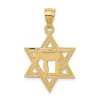14k Yellow Gold Polished Chai in Star of David Pen | Jewelry | Judaica