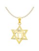 14k Yellow Gold Polished Chai in Star of David Pen | Jewelry | Judaica