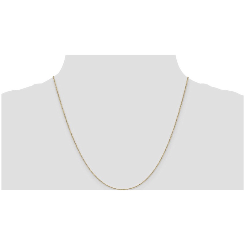 14k Yellow Gold 20-Inch Cable Necklace Chain | Jewelry | Judaica
