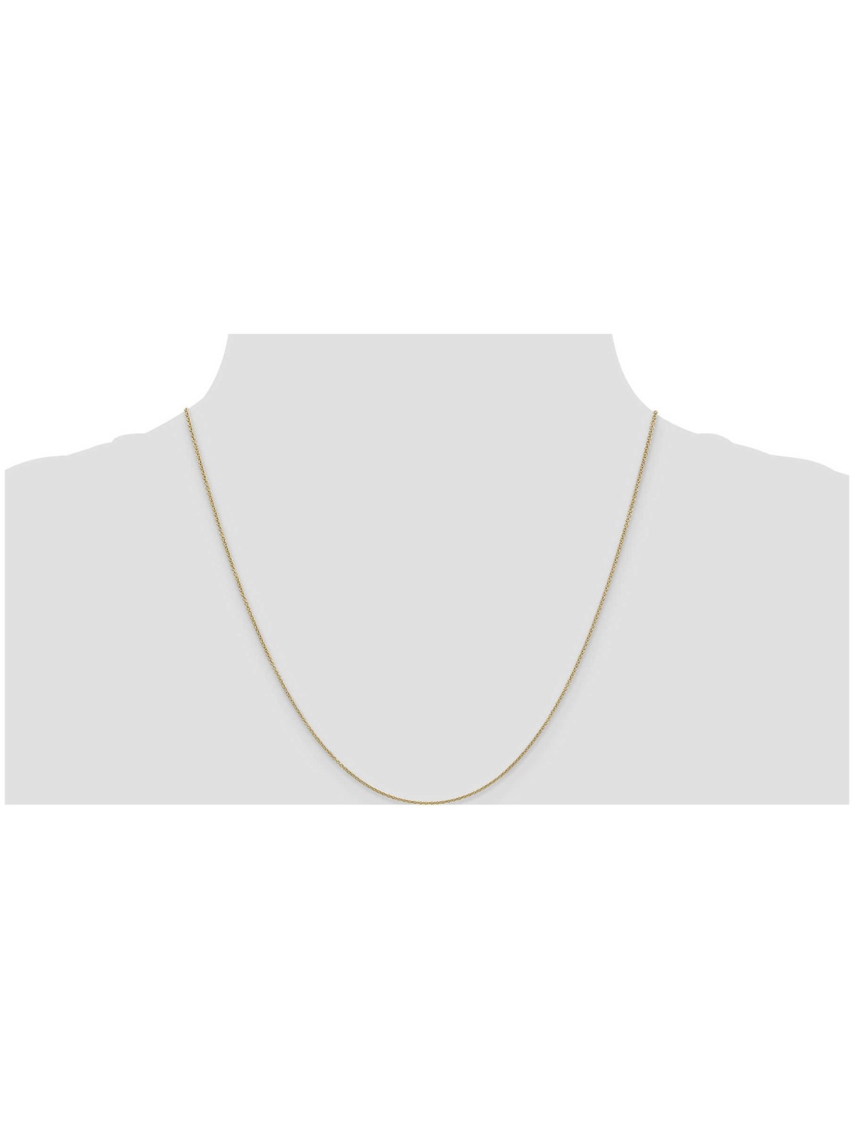 14k Yellow Gold 20-Inch Cable Necklace Chain | Jewelry | Judaica