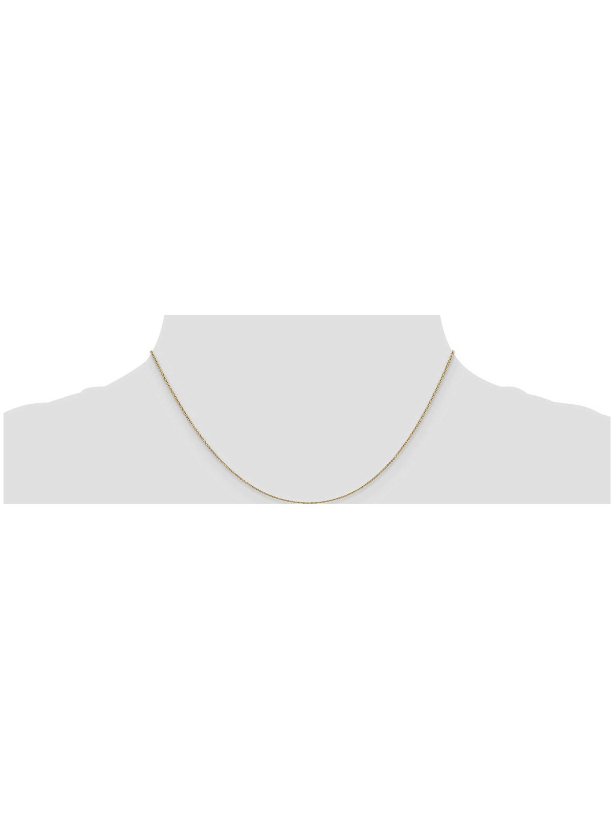14k Yellow Gold 16-Inch Cable Necklace Chain | Jewelry | Judaica