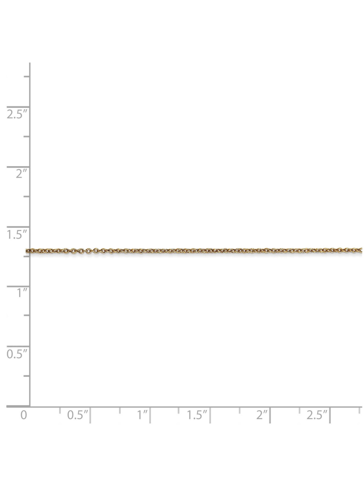 14k Yellow Gold 16-Inch Cable Necklace Chain | Jewelry | Judaica