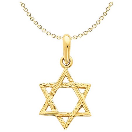 14k Yellow Gold Woven Star of David Pendant | Jewelry | Judaica