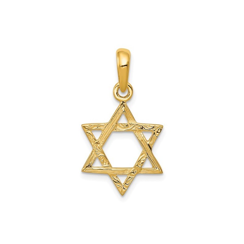 14k Yellow Gold Woven Star of David Pendant | Jewelry | Judaica