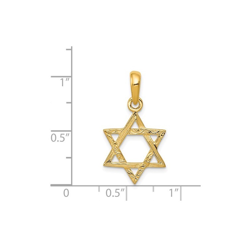 14k Yellow Gold Woven Star of David Pendant | Jewelry | Judaica