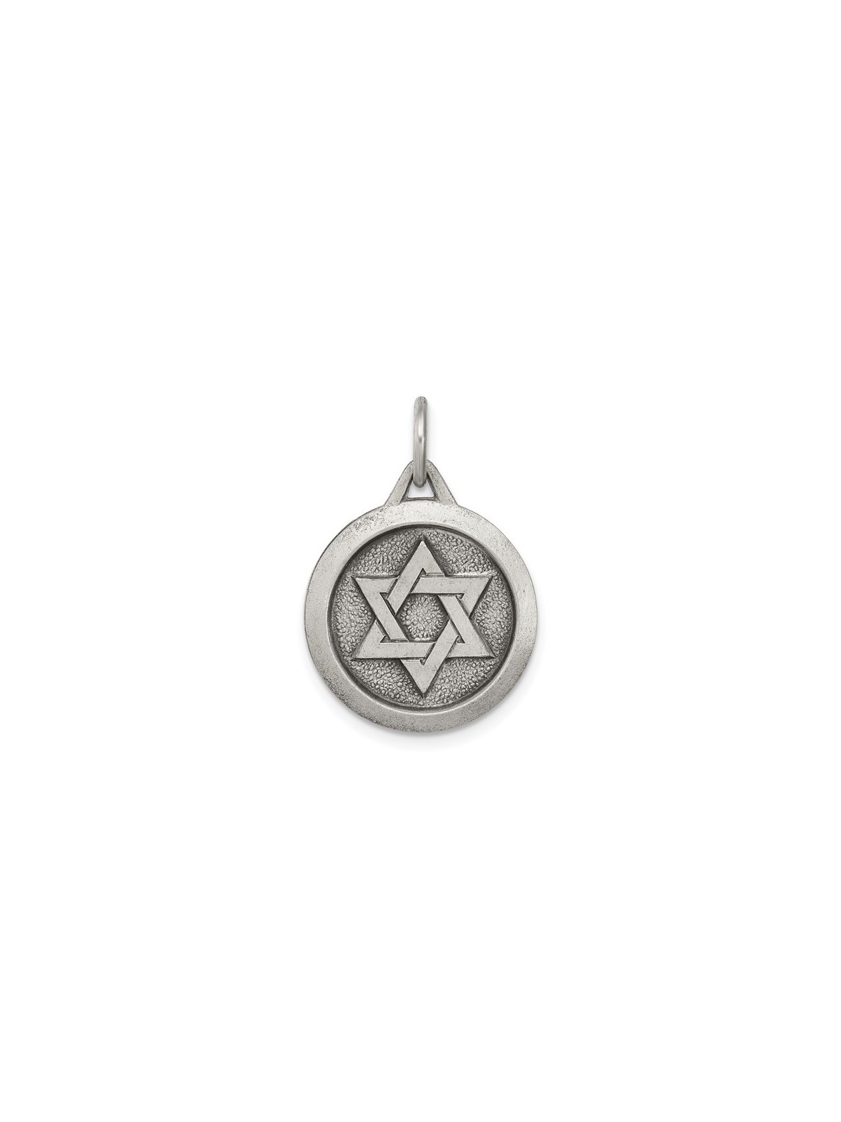 Sterling Silver Antiqued Circle Star of David Pend | Jewelry | Judaica