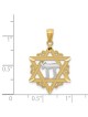 14k Yellow Gold Star of David With Rhodium-Plated  | Jewelry | Judaica