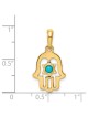 14k Yellow Gold Star of David Turquoise Hamsa Pend | Jewelry | Judaica