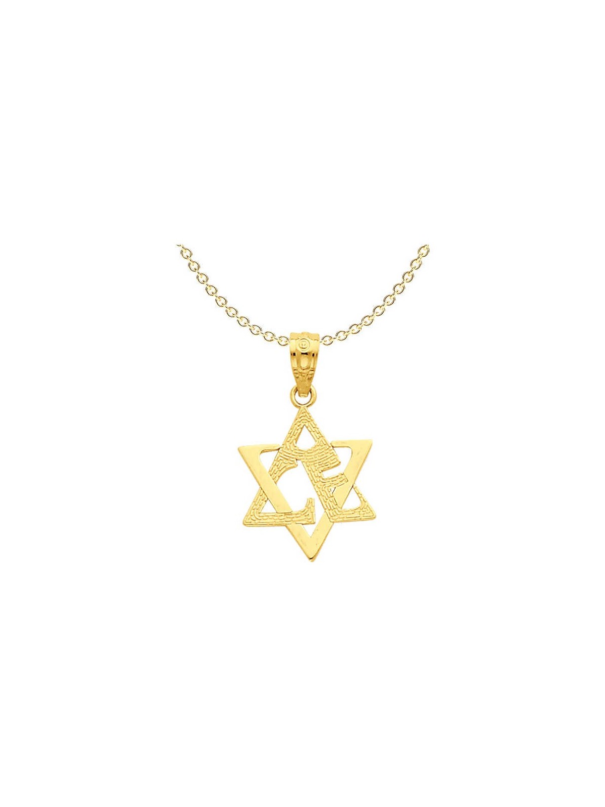 14k Yellow Gold Star of David Love Pendant | Jewelry | Judaica