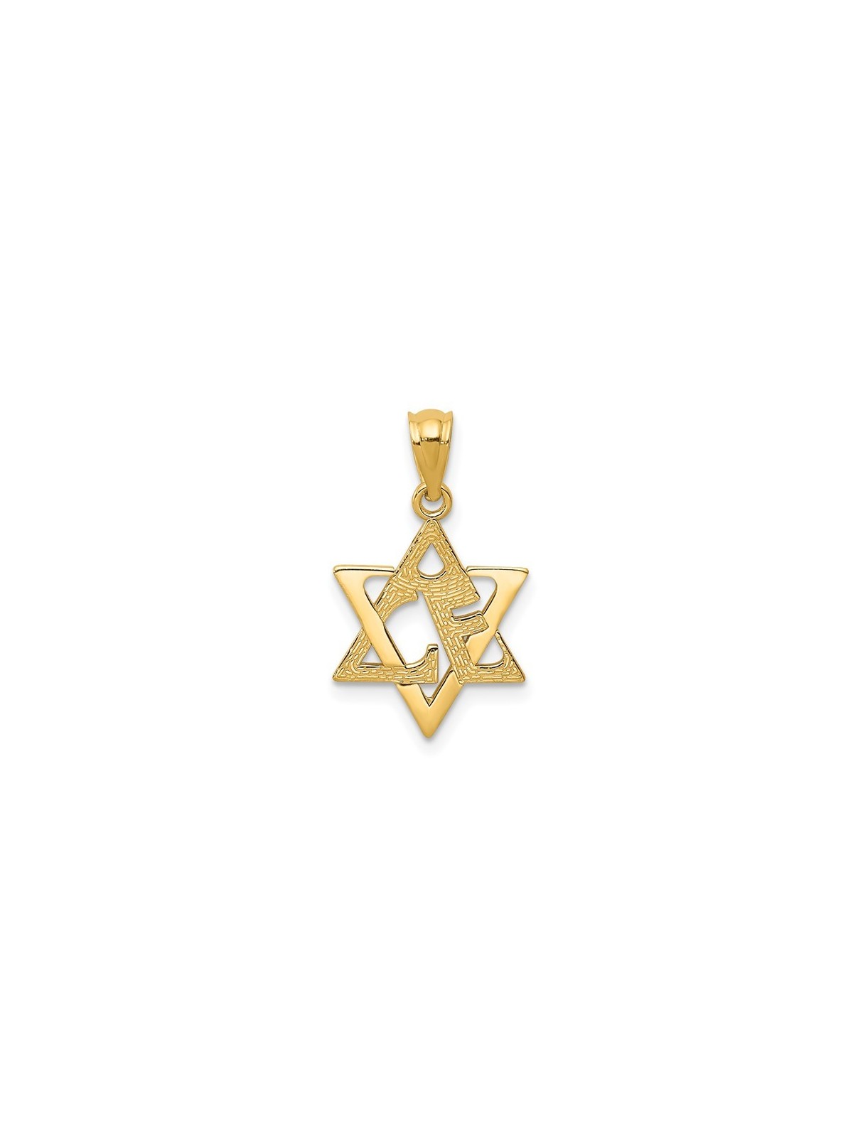 14k Yellow Gold Star of David Love Pendant | Jewelry | Judaica