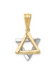 14k Two-Tone Gold Polished Star of David Pendant | Jewelry | Judaica