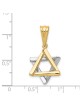 14k Two-Tone Gold Polished Star of David Pendant | Jewelry | Judaica
