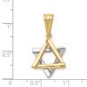 14k Two-Tone Gold Polished Star of David Pendant | Jewelry | Judaica