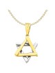 14k Two-Tone Gold Polished Star of David Pendant | Jewelry | Judaica