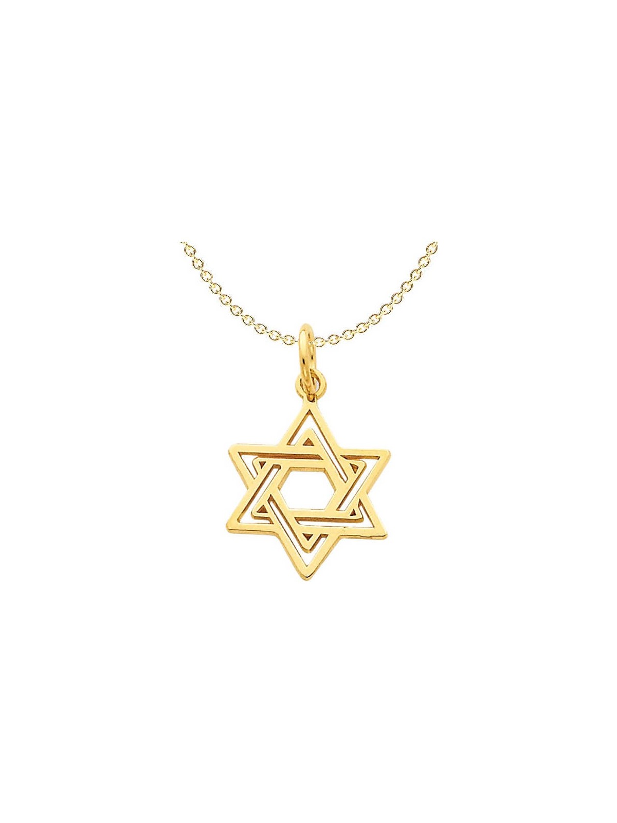 14k Yellow Gold Open-Back Star of David Pendant | Jewelry | Judaica