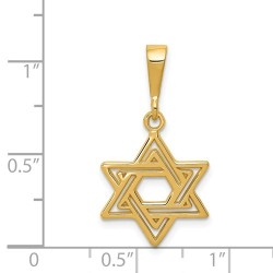 14k Yellow Gold Open-Back Star of David Pendant | Jewelry | Judaica