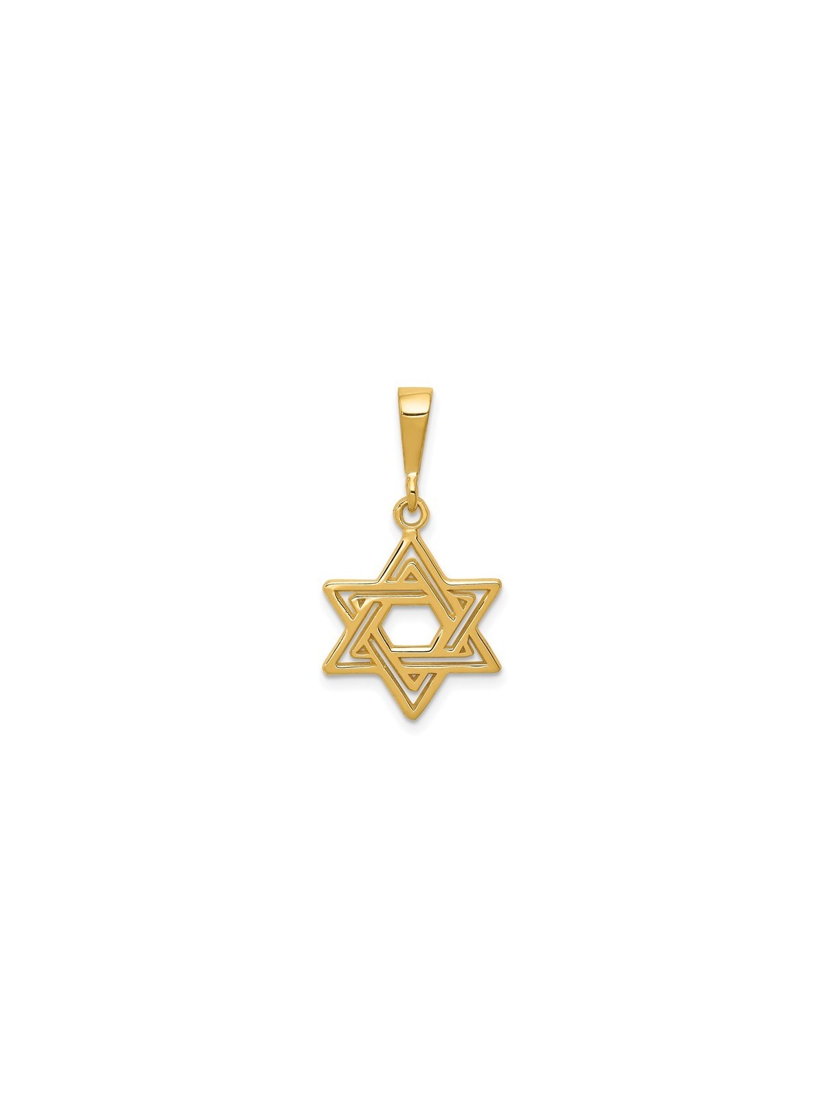 14k Yellow Gold Open-Back Star of David Pendant | Jewelry | Judaica