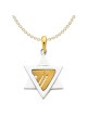 Contemporary Two-Tone 14k Gold Chai Star of David  | Jewelry | Judaica