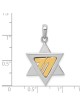 Contemporary Two-Tone 14k Gold Chai Star of David  | Jewelry | Judaica