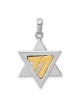 Contemporary Two-Tone 14k Gold Chai Star of David  | Jewelry | Judaica