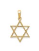 Large 14k Yellow Gold Textured Star of David Penda | Jewelry | Judaica