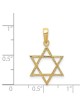 Large 14k Yellow Gold Textured Star of David Penda | Jewelry | Judaica