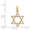 Large 14k Yellow Gold Textured Star of David Penda | Jewelry | Judaica