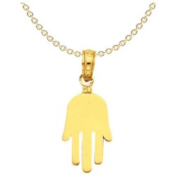 Large 14K Yellow Gold Hamsa Pendant | Jewelry | Judaica