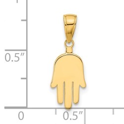 Large 14K Yellow Gold Hamsa Pendant | Jewelry | Judaica