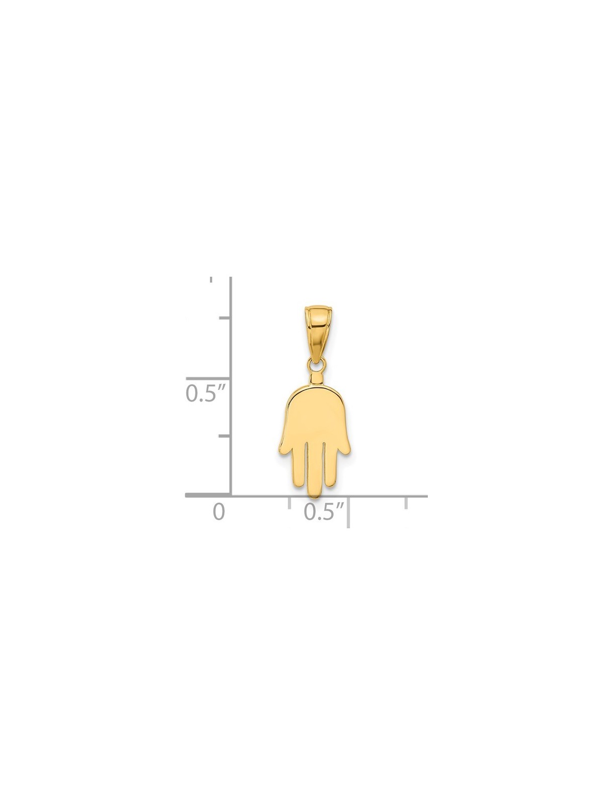 Large 14K Yellow Gold Hamsa Pendant | Jewelry | Judaica