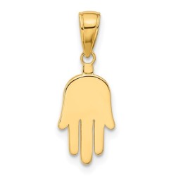 Large 14K Yellow Gold Hamsa Pendant | Jewelry | Judaica