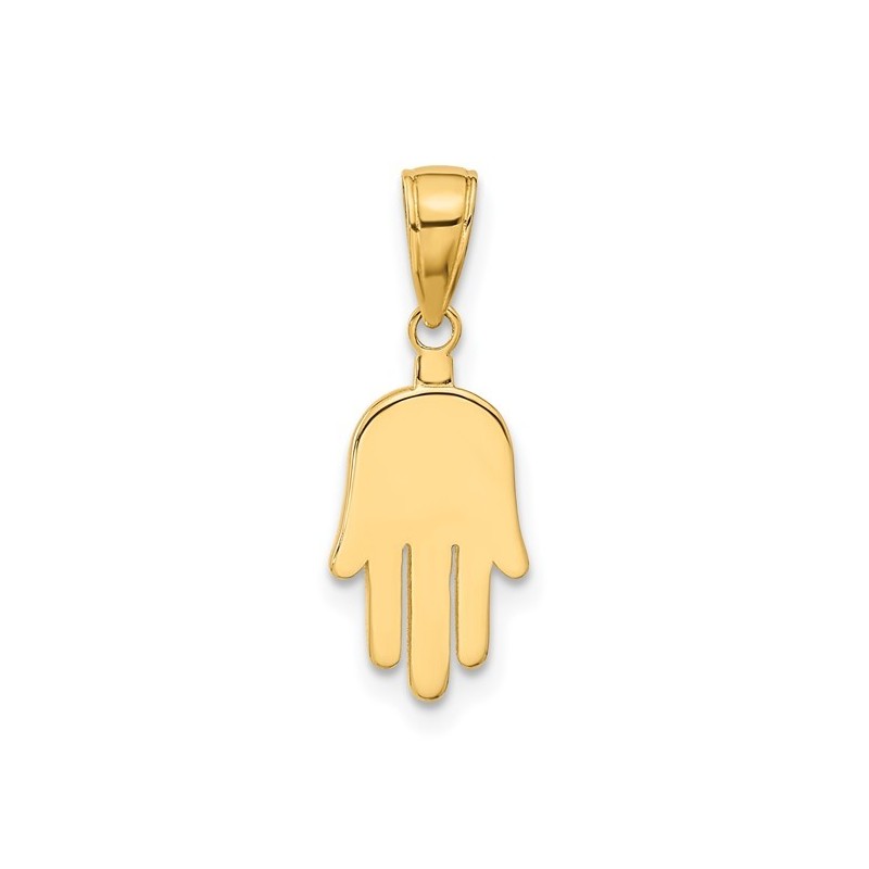 Large 14K Yellow Gold Hamsa Pendant | Jewelry | Judaica