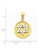 14k Two-Tone Gold Star Of David Disc Pendant | Jewelry | Judaica