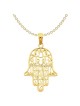 14k Yellow Gold Filgree Hamsa Pendant | Jewelry | Judaica