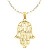 14k Yellow Gold Filgree Hamsa Pendant | Jewelry | Judaica