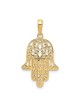14k Yellow Gold Filgree Hamsa Pendant | Jewelry | Judaica