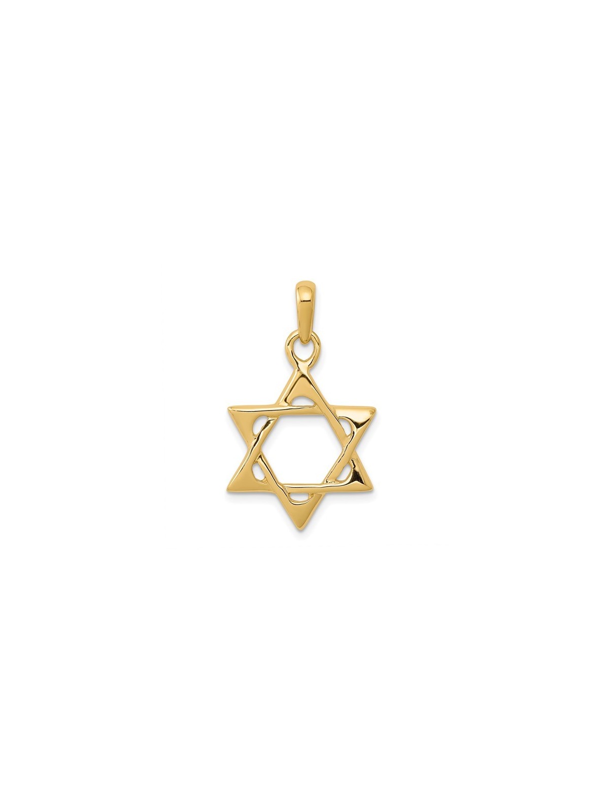 14k Yellow Gold High-Polish Classic Star of David  | Jewelry | Judaica