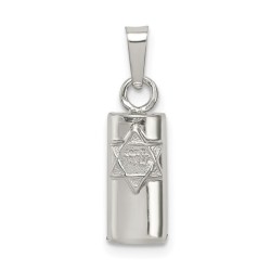 Sterling Silver Symbolic Mezuzah Pendant | Jewelry | Judaica