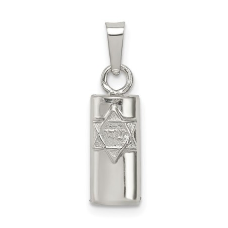 Sterling Silver Symbolic Mezuzah Pendant | Jewelry | Judaica