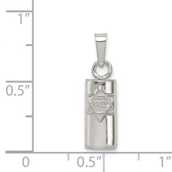 Sterling Silver Symbolic Mezuzah Pendant | Jewelry | Judaica