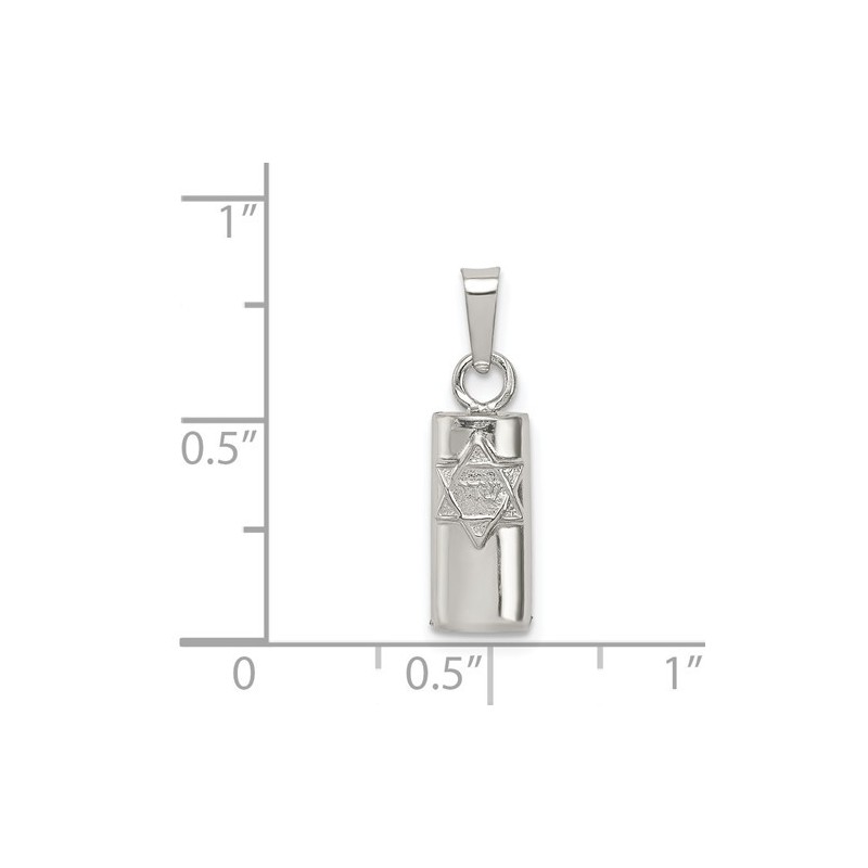 Sterling Silver Symbolic Mezuzah Pendant | Jewelry | Judaica