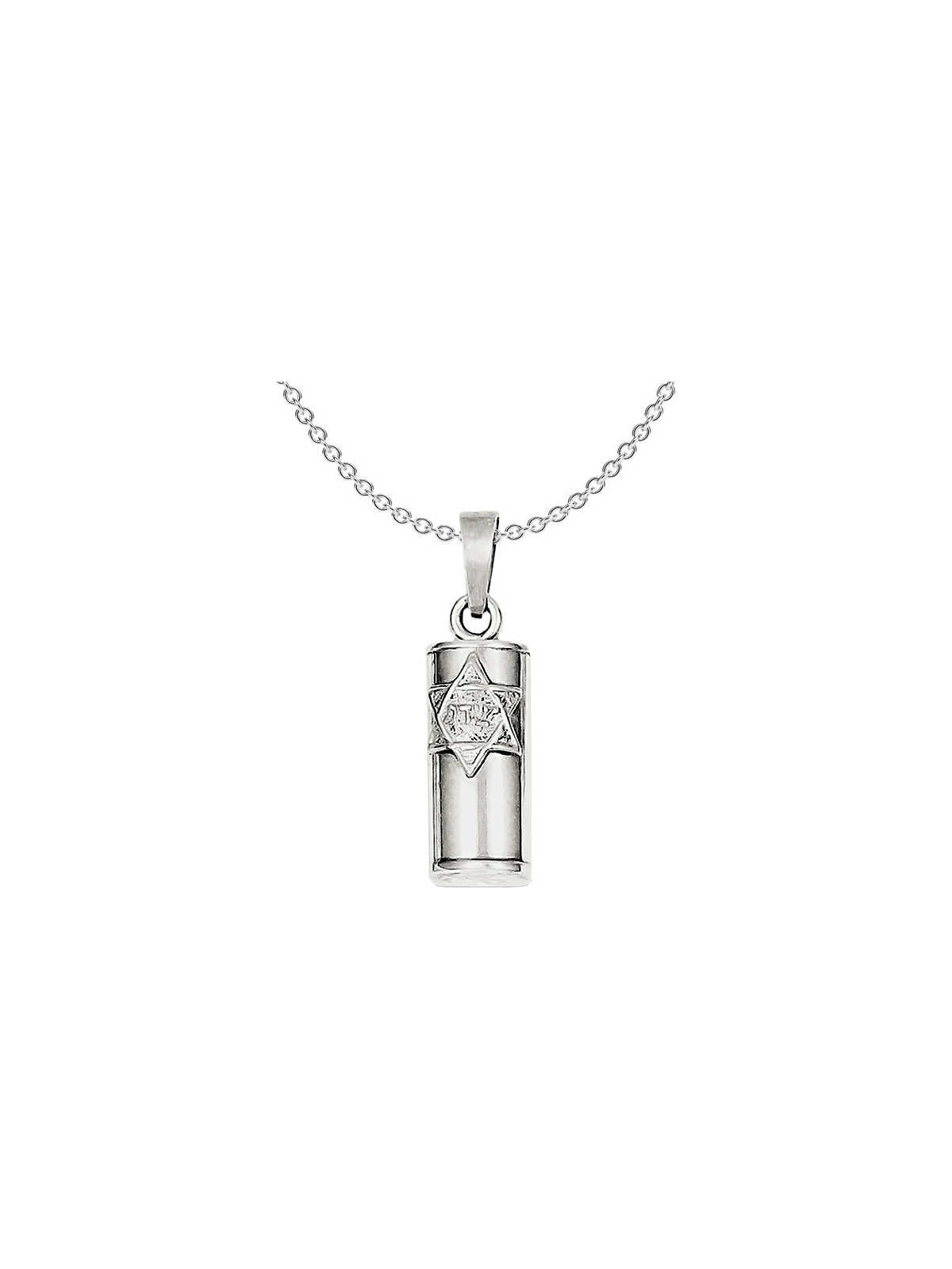 Sterling Silver Symbolic Mezuzah Pendant | Jewelry | Judaica