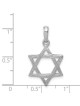 14k White Gold Textured Star Of David Pendant | Jewelry | Judaica