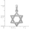 14k White Gold Textured Star Of David Pendant | Jewelry | Judaica
