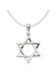 14k White Gold High-Polish Star of David Pendant | Jewelry | Judaica